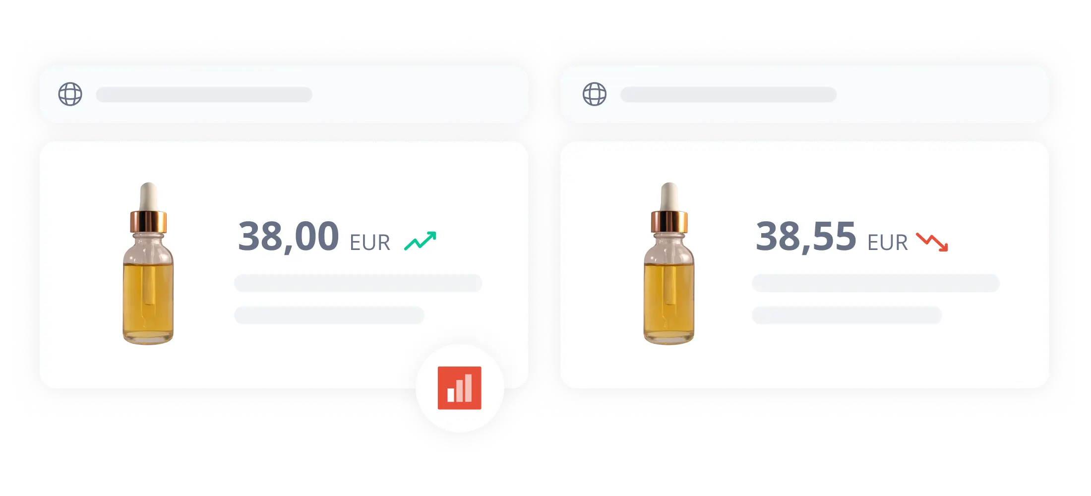 illustration of products in pricshape changing price