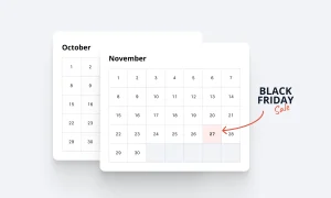 Blog banner showing a calendar with Black Friday marked
